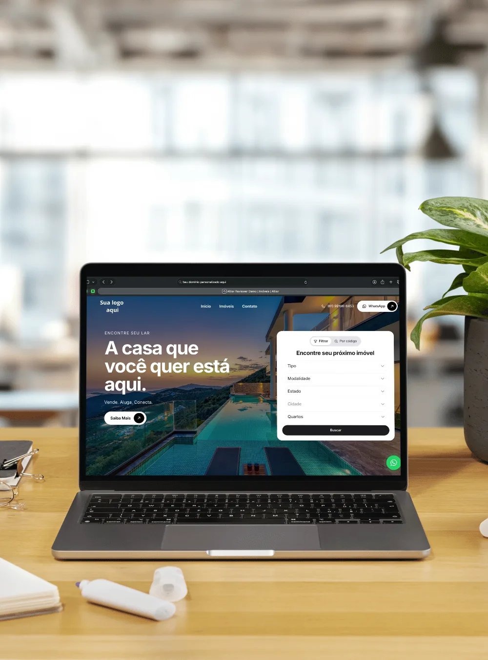 Seu site no ar em 5 minutos.